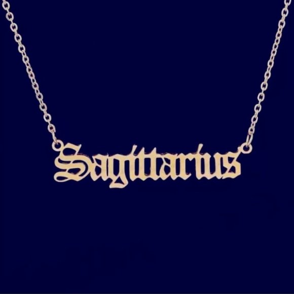 12 Astrological Letter Pendants Gold Necklace 925 - Picture 10 of 13